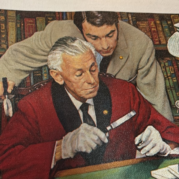 Norman Rockwell The Collector Franklin Mint Limited Edition Print on Canvas - Picture 6 of 12